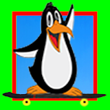 Super Penguin On A Skateboard icon