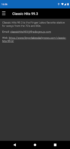 Android application Classic Hits 99.3 screenshort