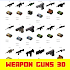 weapon mod for minecraft: 3d guns addon!!1.0