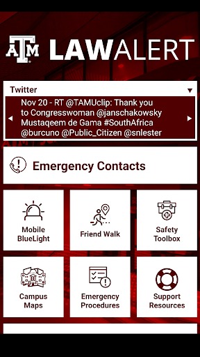 Android application Law Alert screenshort