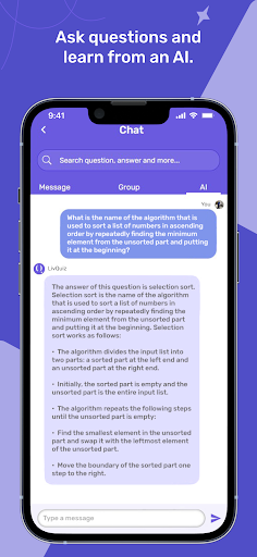Android application LivQuiz screenshort