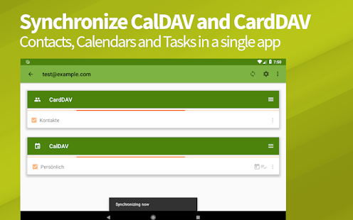 DAVx⁵ – CalDAV CardDAV WebDAV Capture d'écran