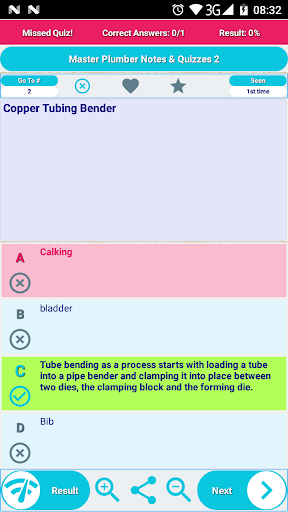 Master Plumber Practice Test Screen 2