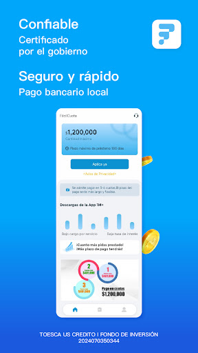 Android application FácilCuota-Préstamo screenshort