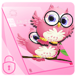 Pink anime cute owl theme icon