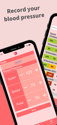 Android application Blood Pressure Record Manager screenshort