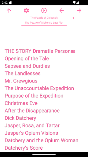 Android application zBook: The Puzzle of Dickens screenshort
