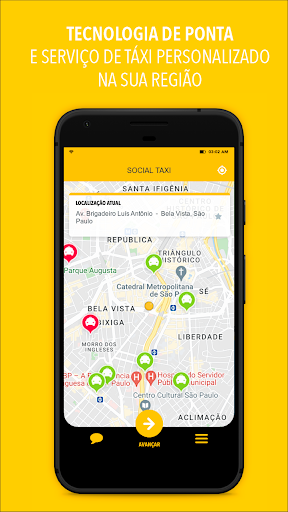 Android application Social Taxi - Passageiro screenshort