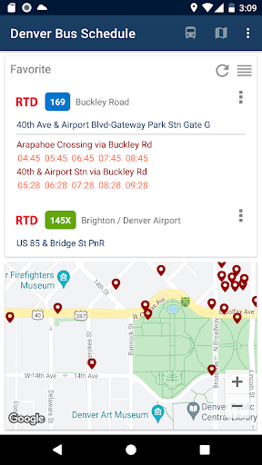 Android application Denver Bus Schedule screenshort