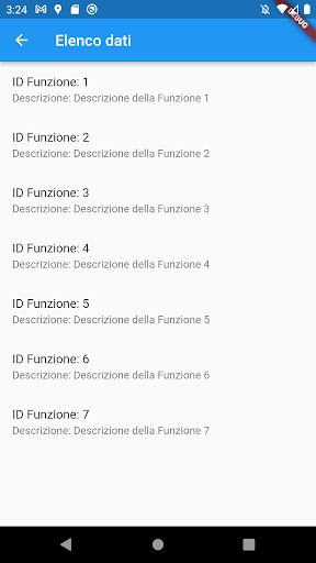 Pannello funzioni Screen 2
