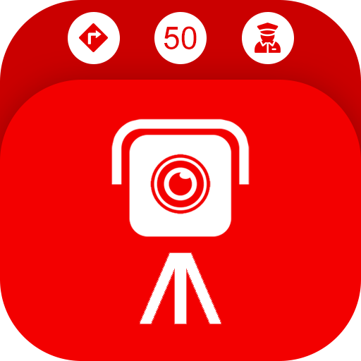 Speed camera: detector, radar logo