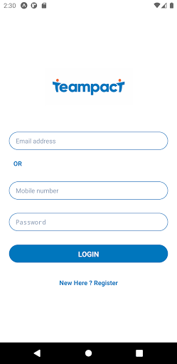 Android application Teampact screenshort