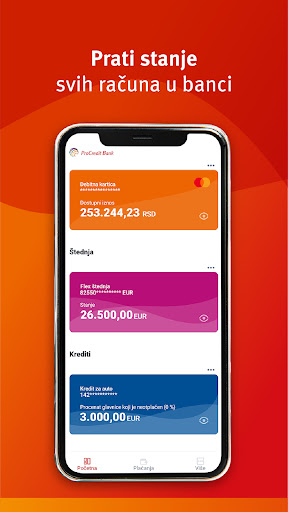 mBankar ProCredit bank Serbia Screen 2