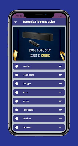 Android application Bose Solo 5 TV Sound Guide screenshort