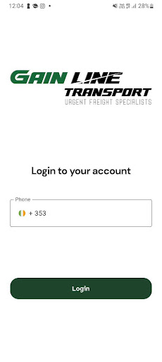 Android application Gain Line Transport screenshort