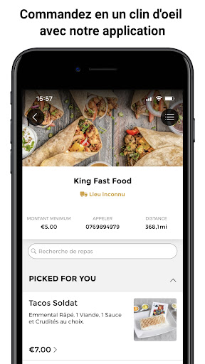 Android application King Fast Food screenshort