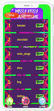 #3. Kissy missy piano game (Android) By: Biza App LTD