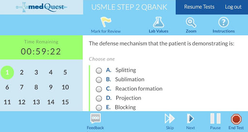 MedQuest QBank Screen 2
