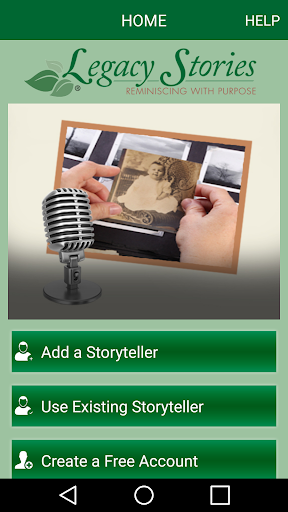 Android application Legacy Stories screenshort