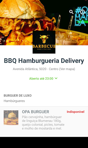 Android application BBQ Hamburgueria Delivery screenshort