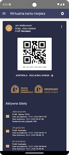 Grudziądzka Karta Miejska Screen 2