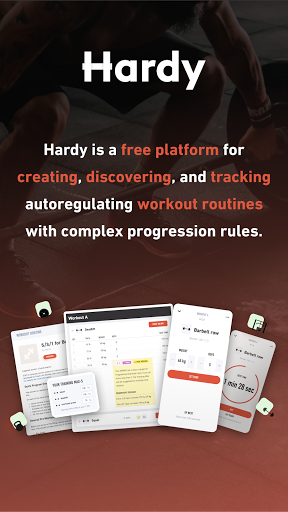 Screenshot of Hardy: smart workout routines