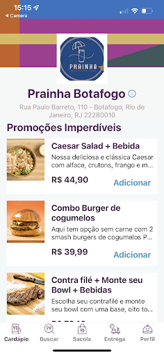 Android application Prainha Botafogo screenshort