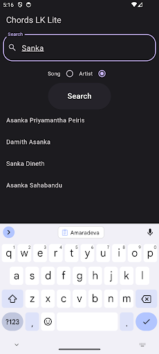 ChordsLK Lite Screen 2