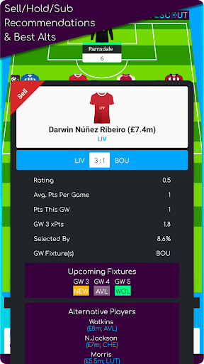 My FPL Scout Screen 2