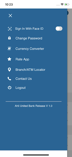 Android application AUB Mobile Banking UK screenshort