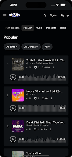 DatSalt - Truth Music Stream Screen 3