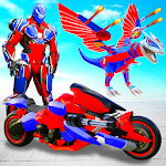 Cover Image of Download Flying Dino Transform Robot: Dinosaur Robot Games 5 APK