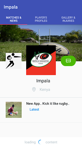 Android application Kenyarugby-Impala screenshort