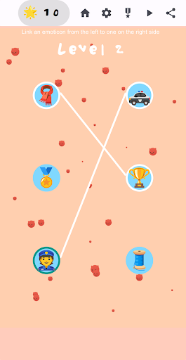 Android application emoji Match&Connect mind game screenshort