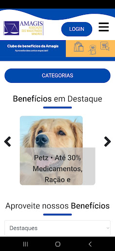Android application Convênios Amagis screenshort