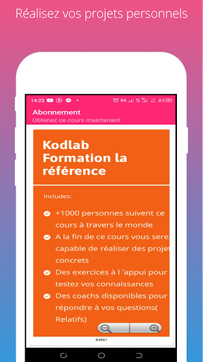 Kodlab - Apprendre en ligne Screen 3
