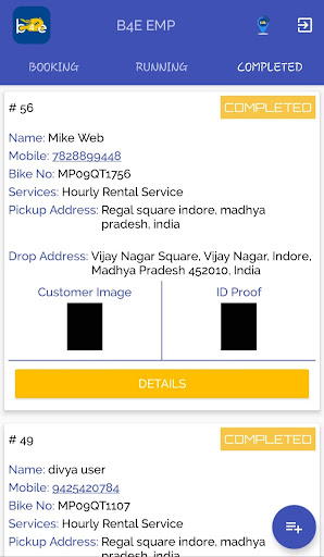 B4E, Operations Management App Screen 3