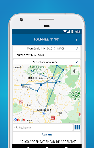 Android application Néo Livreurs screenshort