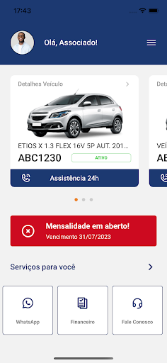 Android application Auto Gyn Proteção Veicular screenshort