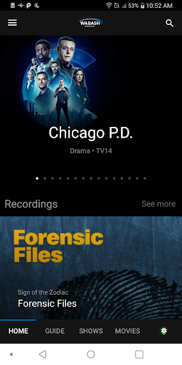 Screenshot of Wabash Streaming
