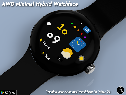 AWD Minimal Hybrid Watch face screenshot 5