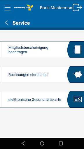 BKK Freudenberg Service - App Screen 3