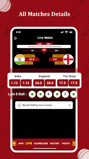 Live Cricket : Cricket Score Screen 2