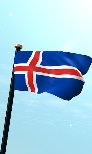 Android application Iceland Flag 3D Live Wallpaper screenshort