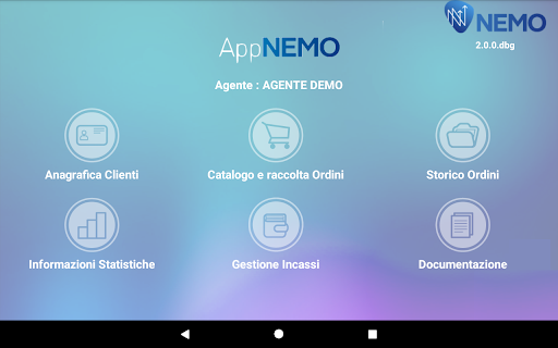 Android application NeMO Raccolta Ordini Aziende screenshort
