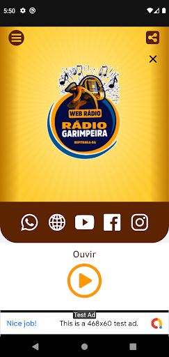 Android application Rádio Garimpeira screenshort