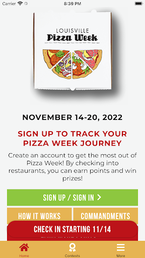Android application Louisville Pizza Week screenshort