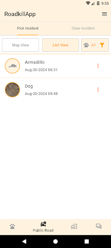 RoadkillApp Screen 3