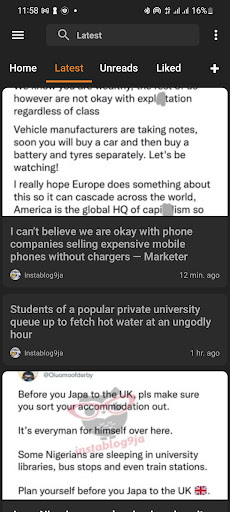 Android application Instablog 9ja App screenshort