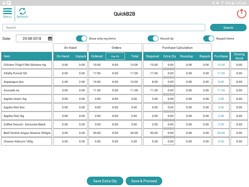 QuickB2B Inventory Manager Screen 2